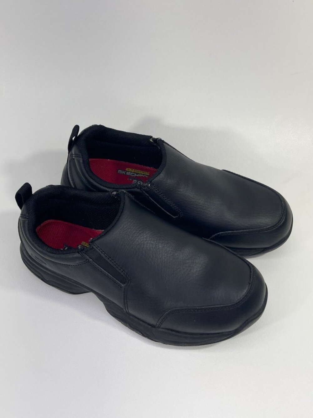 Skechers womens 7.5 M black Shoes Work Slip Resistant Relaxed Fit Memory Foam
